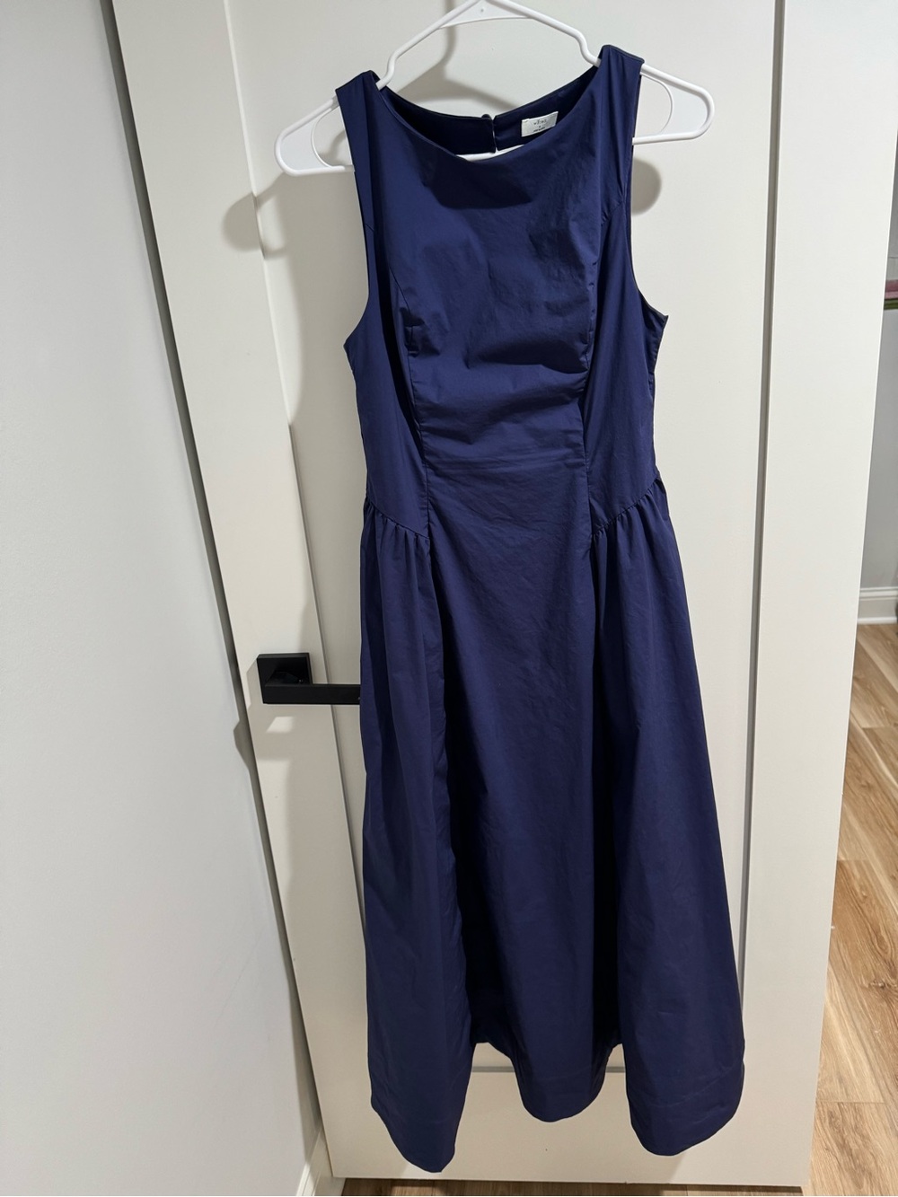 Aritzia Wilfred Navy Sleeveless Midi Dress